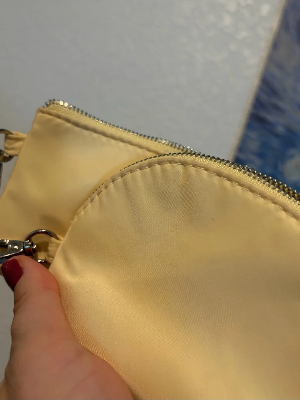 Target Cream Two-Pouch Key & Card Holder with Strap